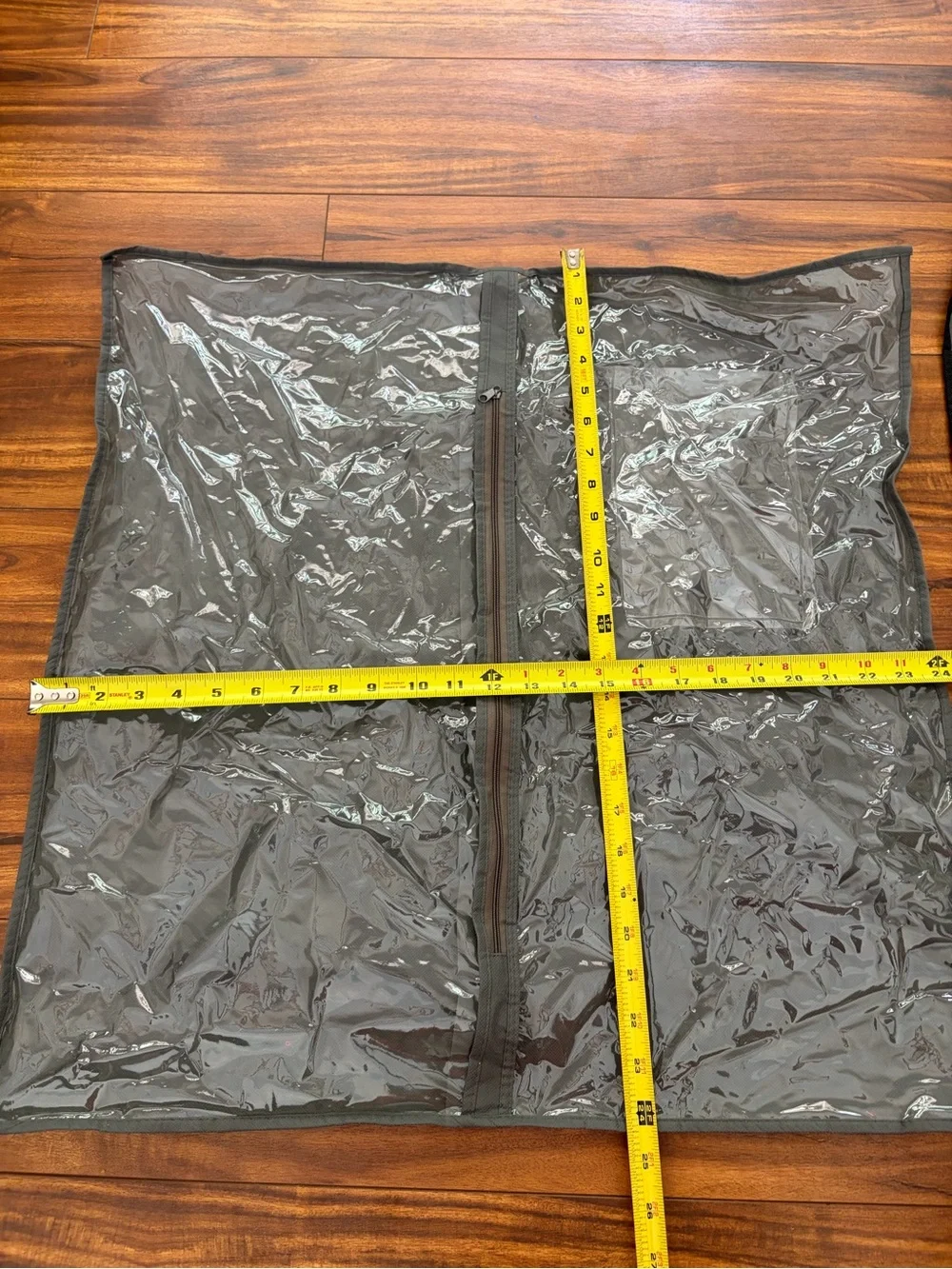 LOT OF 4 Small Gray/Black Garment Bags with Zippers